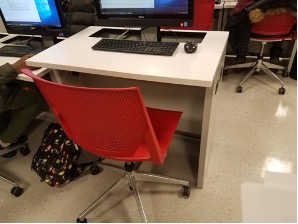 Accessible computer desk.