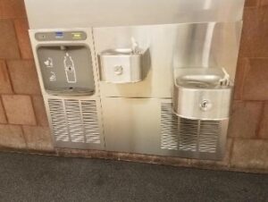 Water fountain station.